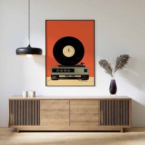 Retro Vinyl Music Print, Music Poster, Music Decor, Music Gift